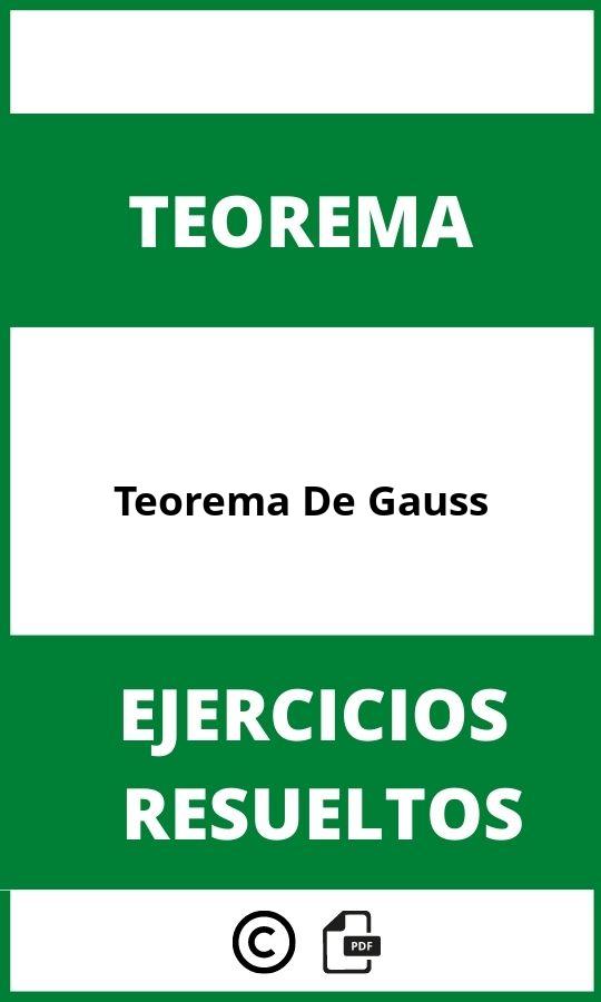 Ejercicios Resueltos Teorema De Gauss Pdf